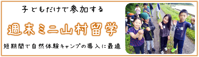 ミニ山村留学（子どもだけで参加する）
